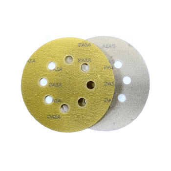 Наждачная бумага NO NAME в кругах  P0500, D=125 mm, с 8 отв., желтая